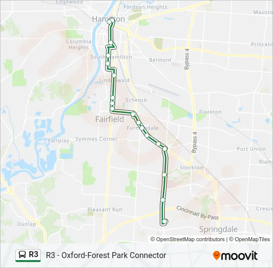 R3 Bus Line Map