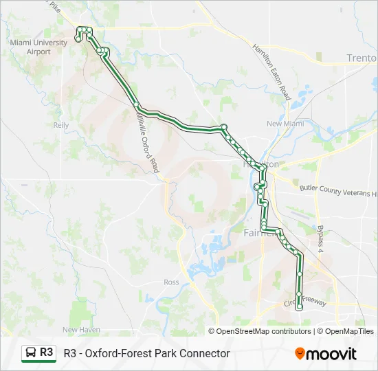 Route R3 R3 Route: Schedules, Stops & Maps - Forest Park Park & Ride→Chestnut ...