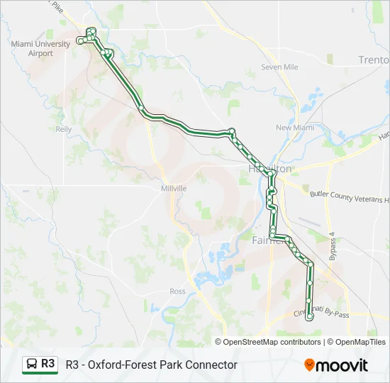 R3 Bus Line Map