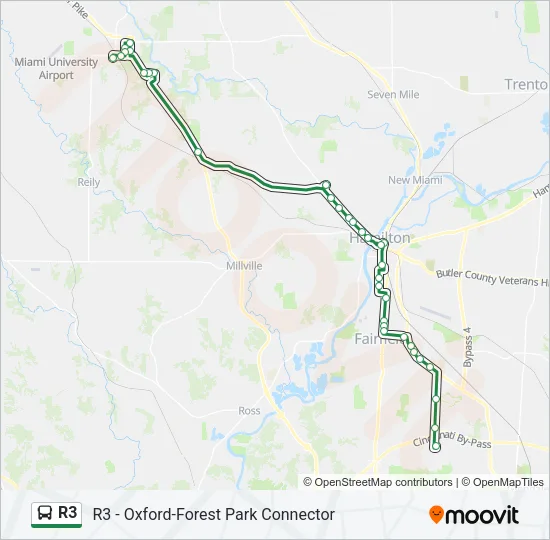 R3 Bus Line Map