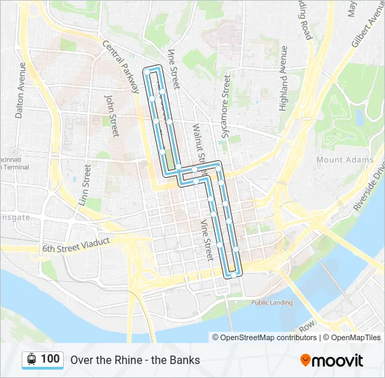 100 Light Rail Line Map
