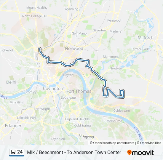 24 Bus Line Map