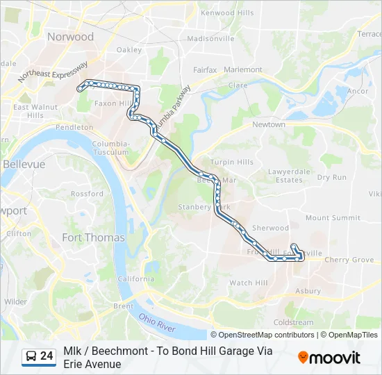 24 Bus Line Map