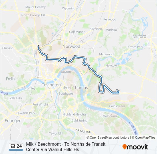 24 Bus Line Map