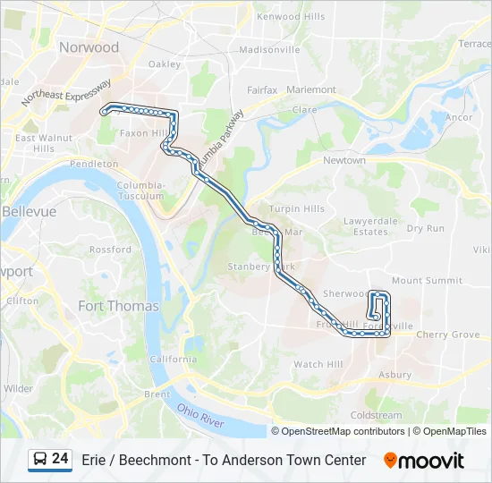 24 Bus Line Map