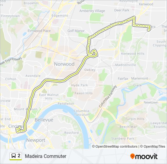 2 bus Line Map