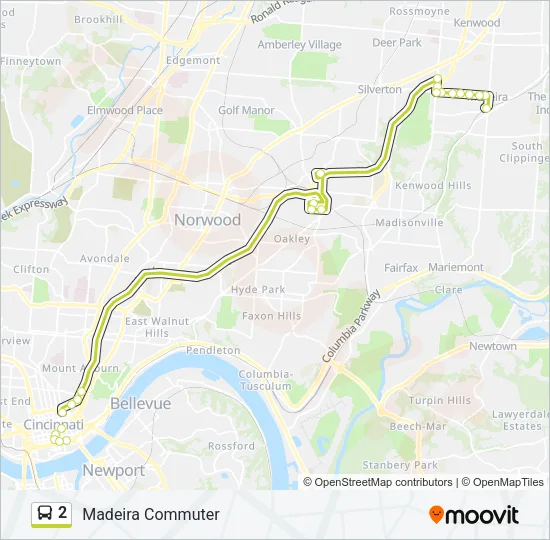 2 Bus Line Map