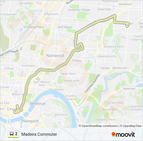 2 Bus Line Map