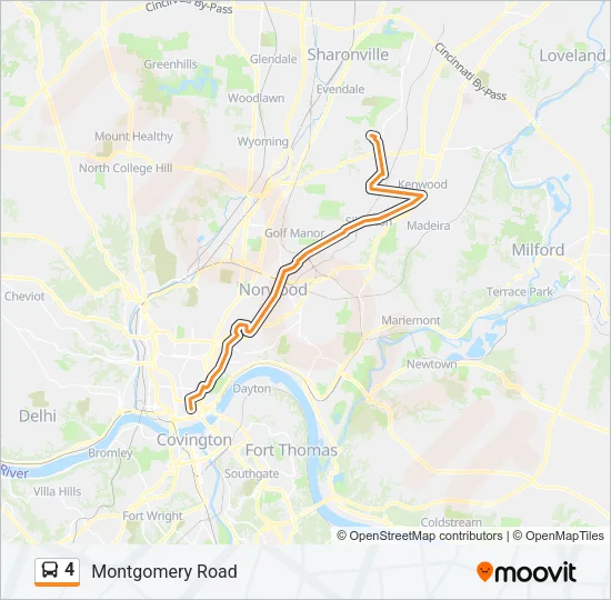 4 Bus Line Map