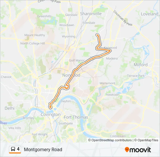 4 Bus Line Map