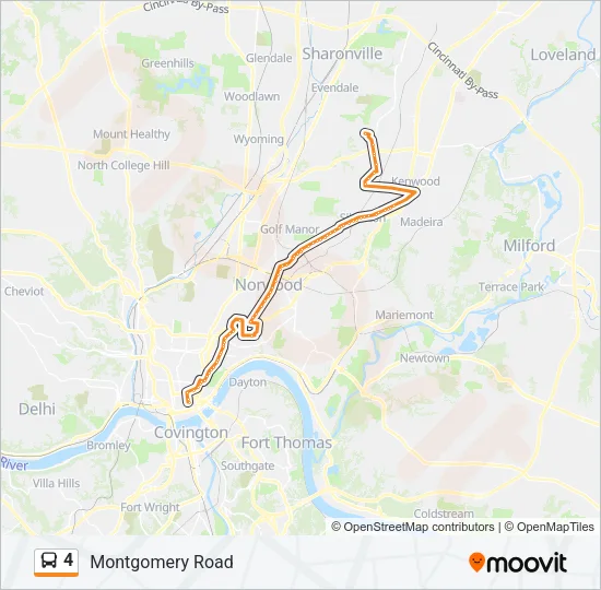 4 Bus Line Map