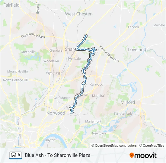 5 Bus Line Map