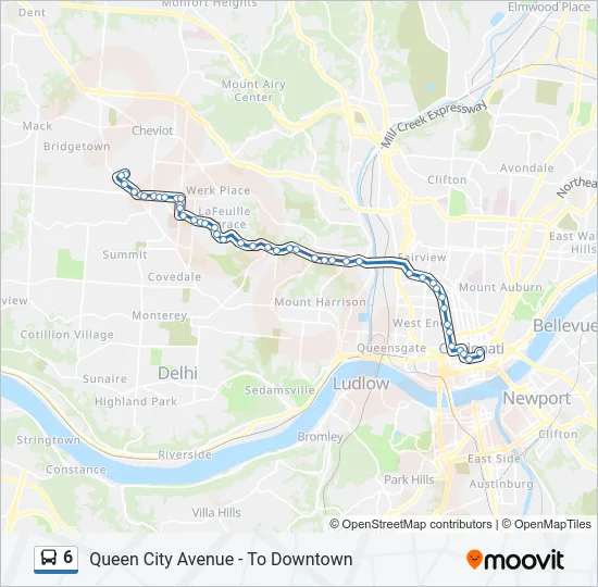 6 Bus Line Map