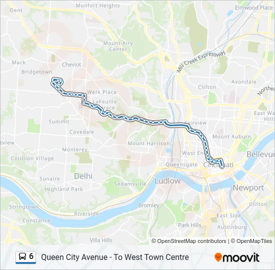 6 Bus Line Map