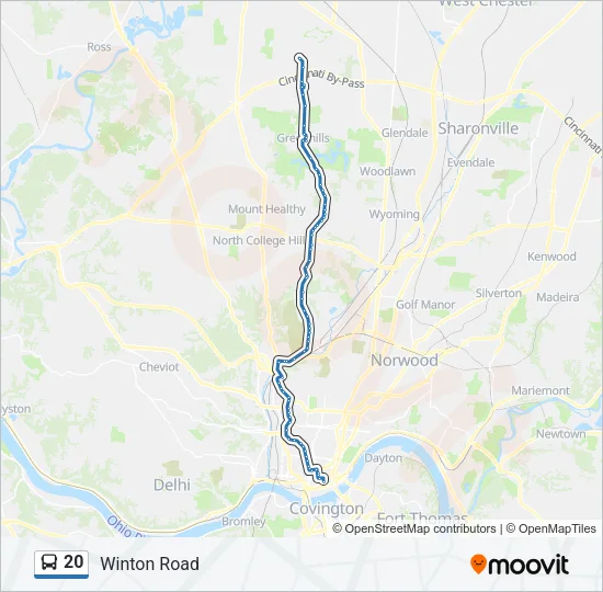 20 Bus Line Map