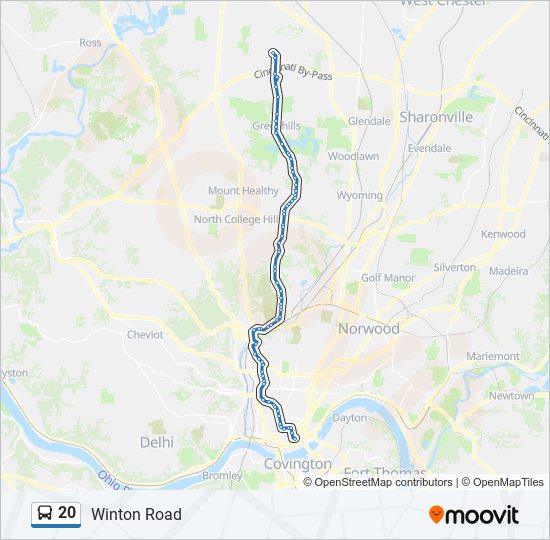 20 bus Line Map