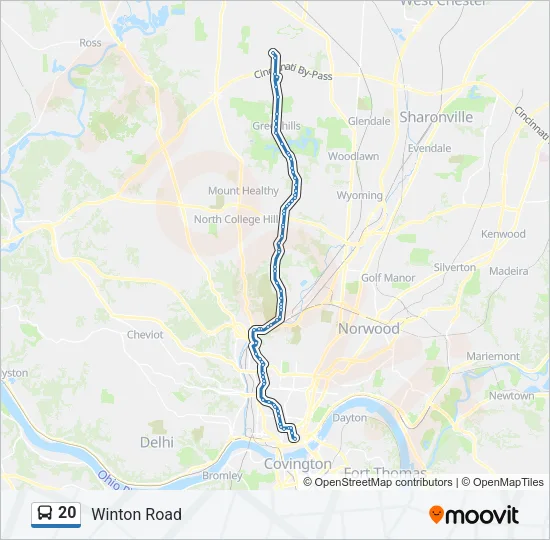 20 Bus Line Map