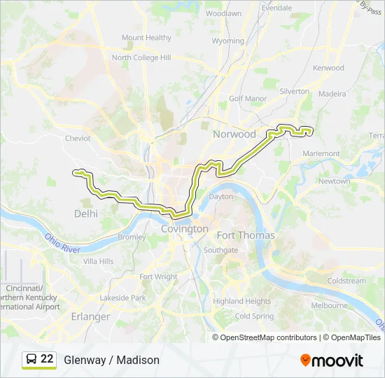 22 Bus Line Map