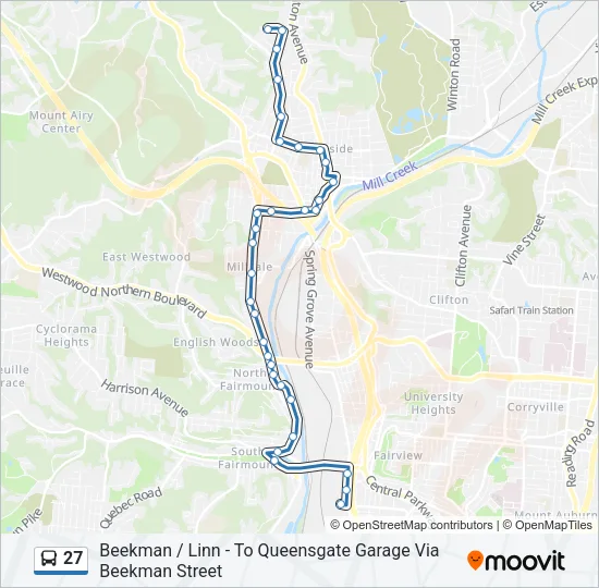27 Bus Line Map