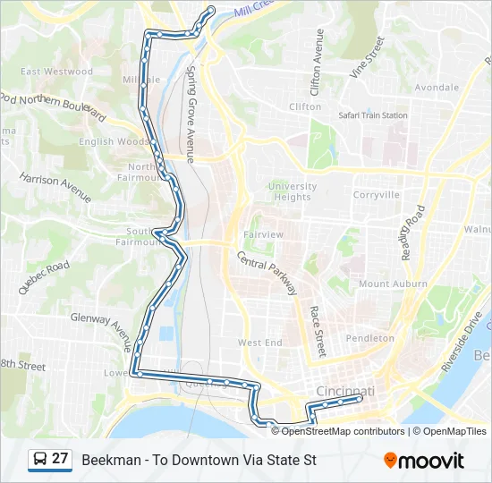 27 Bus Line Map
