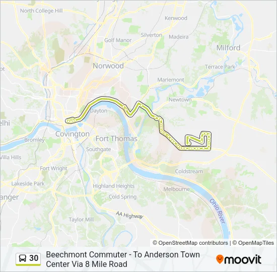 30 Bus Line Map