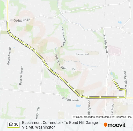 30 Bus Line Map