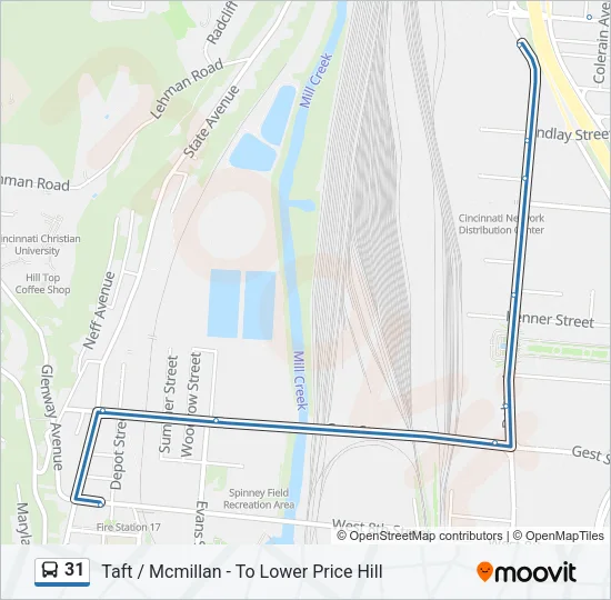 31 Bus Line Map