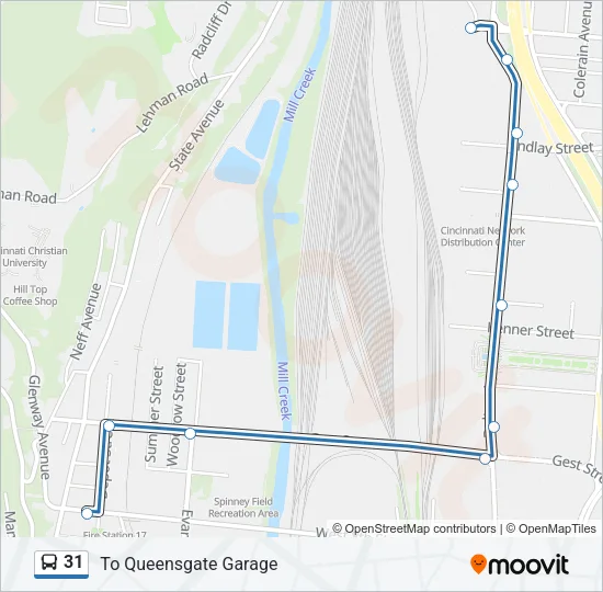 31 Bus Line Map