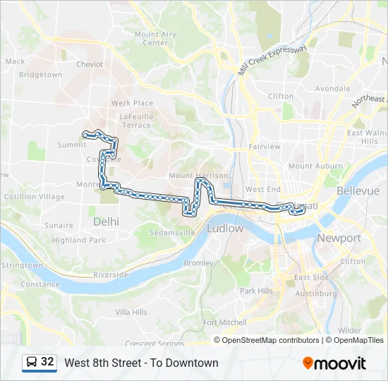 32 Bus Line Map