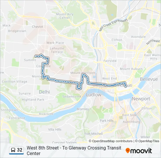 32 Bus Line Map