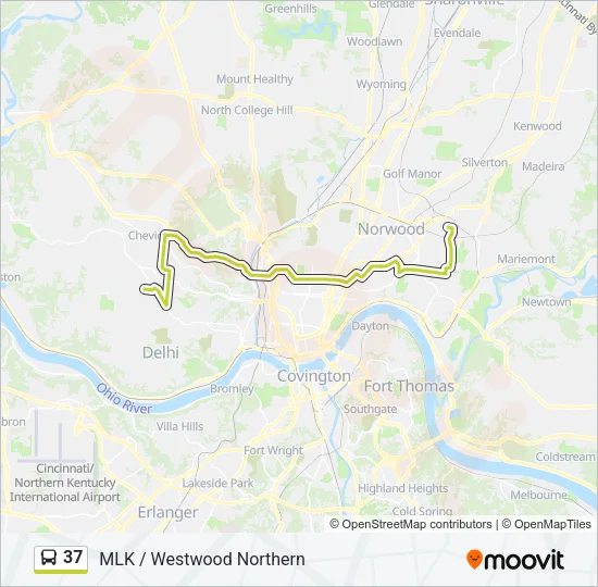 37 Bus Line Map