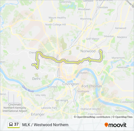 37 Bus Line Map
