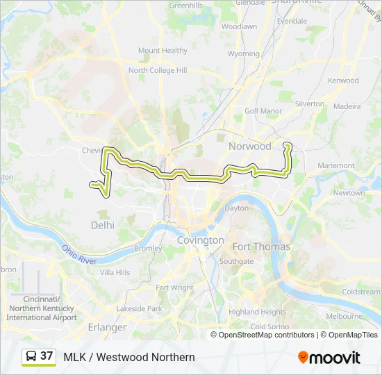 37 Bus Line Map