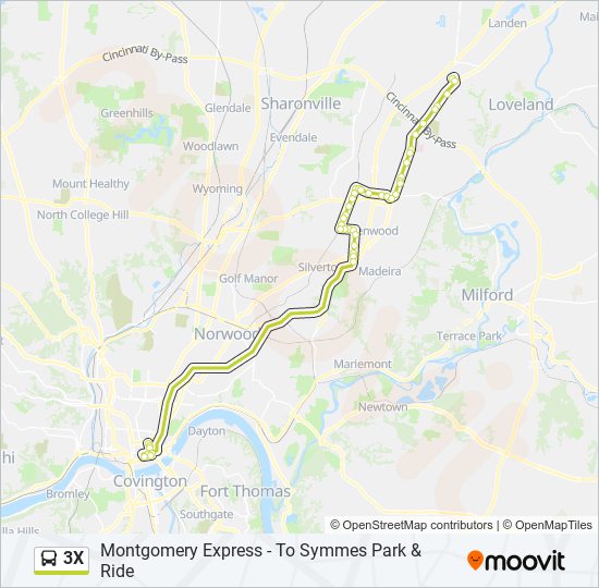 Mapa de 3X de autobús