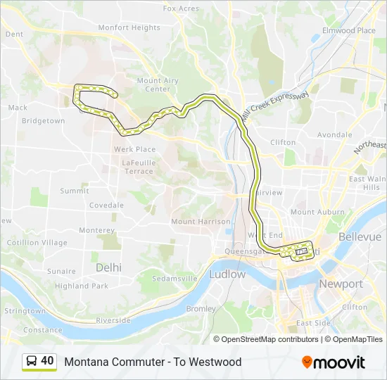 40 Bus Line Map