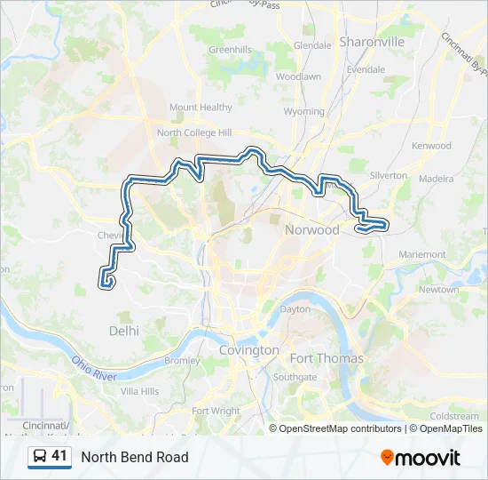 41 Bus Line Map