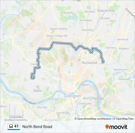 41 Bus Line Map