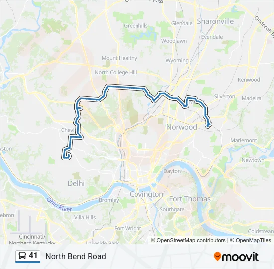 41 Bus Line Map