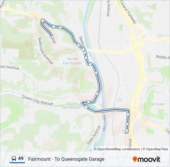 49 Bus Line Map