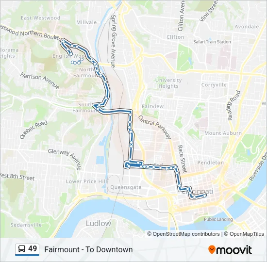 49 Bus Line Map