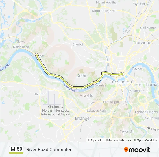 50 Bus Line Map