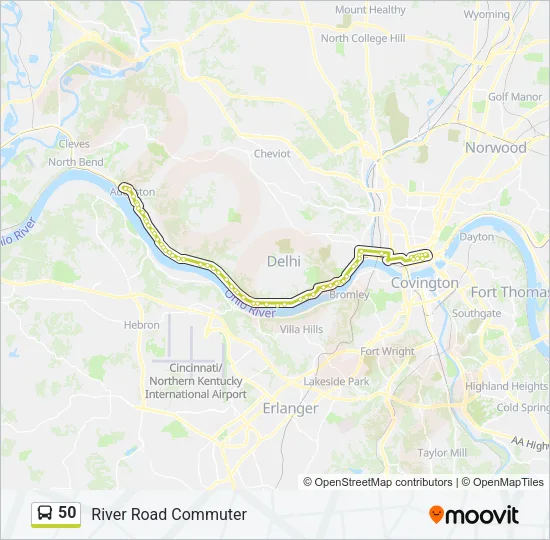 50 Bus Line Map