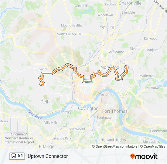 51 Bus Line Map