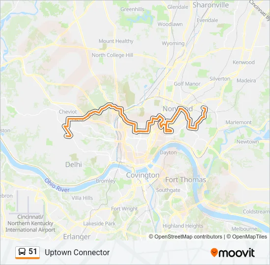 51 Bus Line Map
