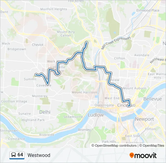 64 Bus Line Map