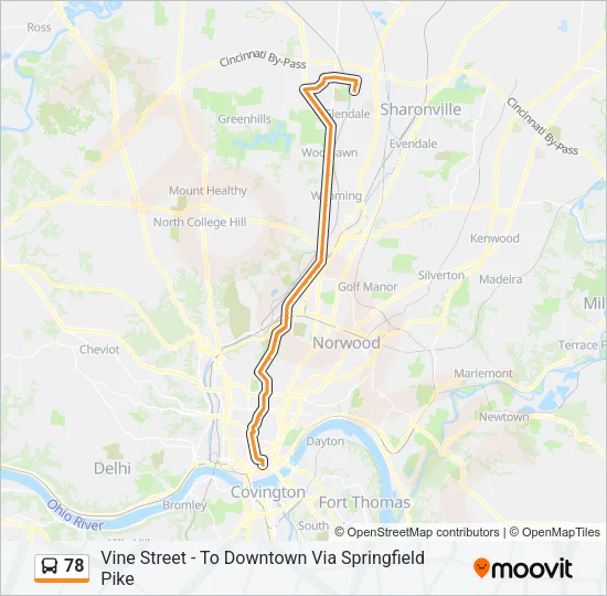 78 Bus Line Map