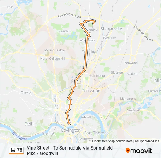 78 Bus Line Map