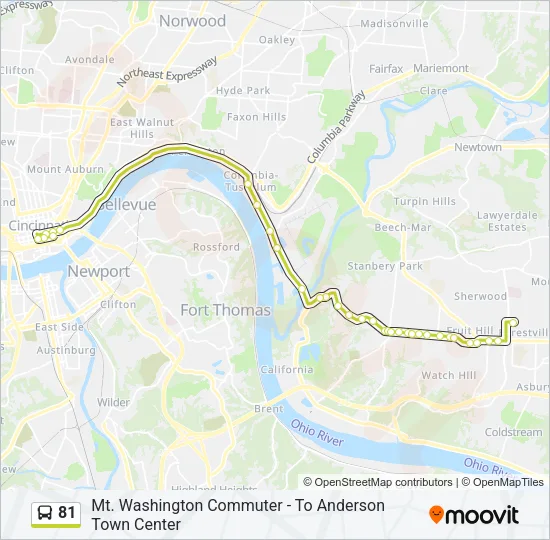 81 Bus Line Map
