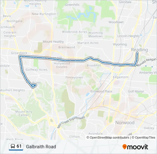 61 Bus Line Map