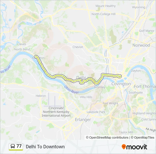 77 Bus Line Map
